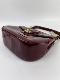 21244 Red Patent Willis Top Handle Bag