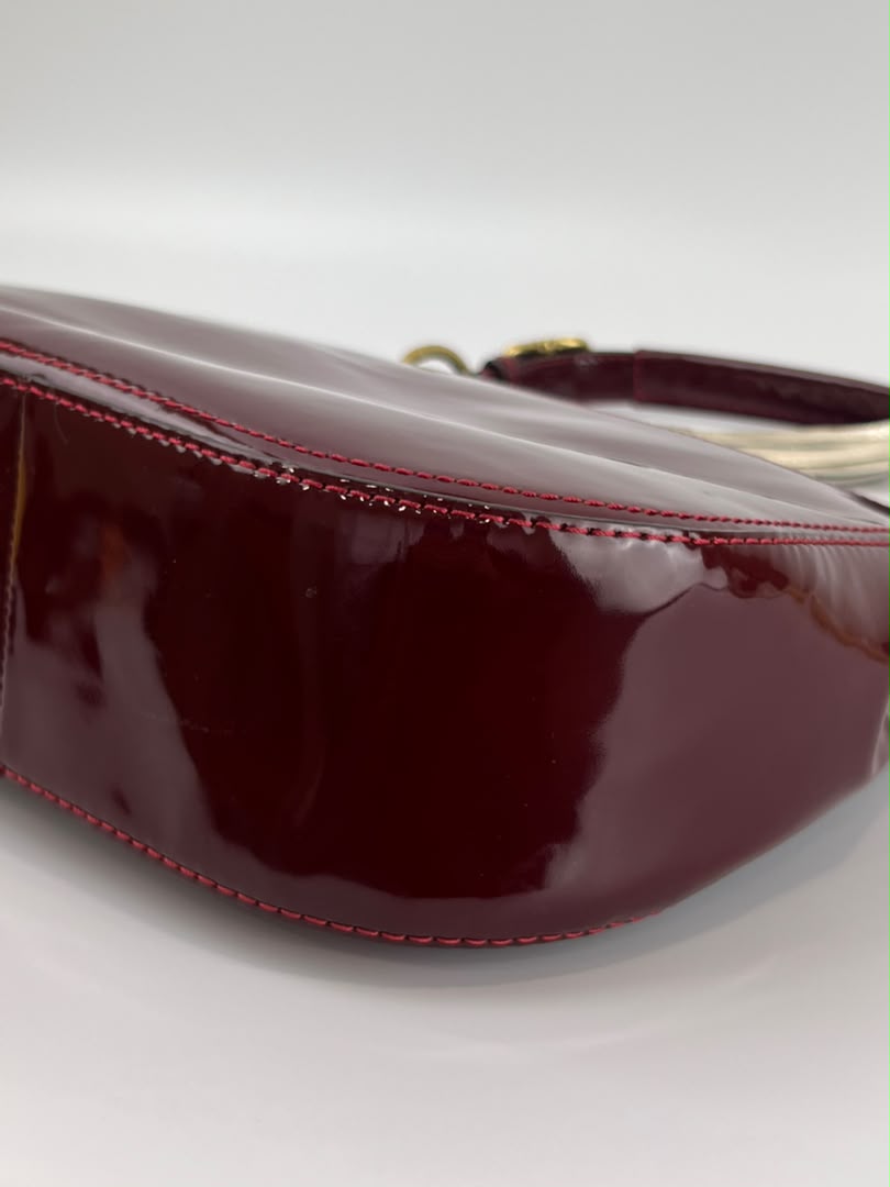 21244 Red Patent Willis Top Handle Bag