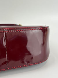 21244 Red Patent Willis Top Handle Bag