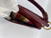 21244 Red Patent Willis Top Handle Bag