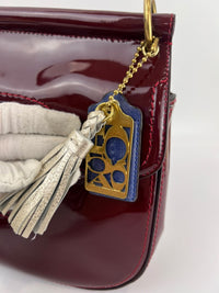 21244 Red Patent Willis Top Handle Bag