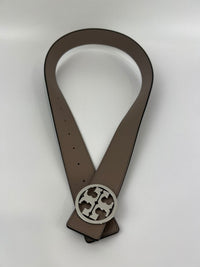 Reversible Leather Belt in Black / Grey Size XS