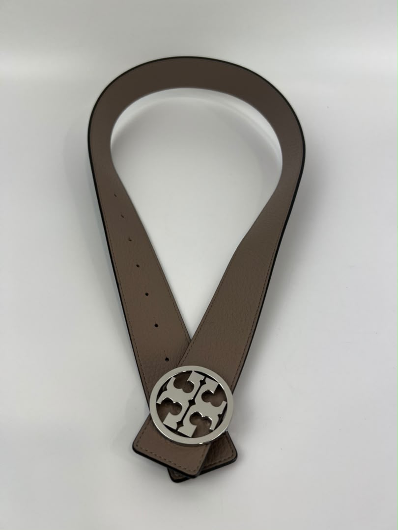 Reversible Leather Belt in Black / Grey Size XS