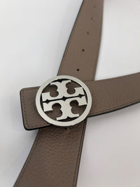 Reversible Leather Belt in Black / Grey Size XS