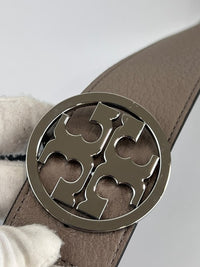 Reversible Leather Belt in Black / Grey Size XS