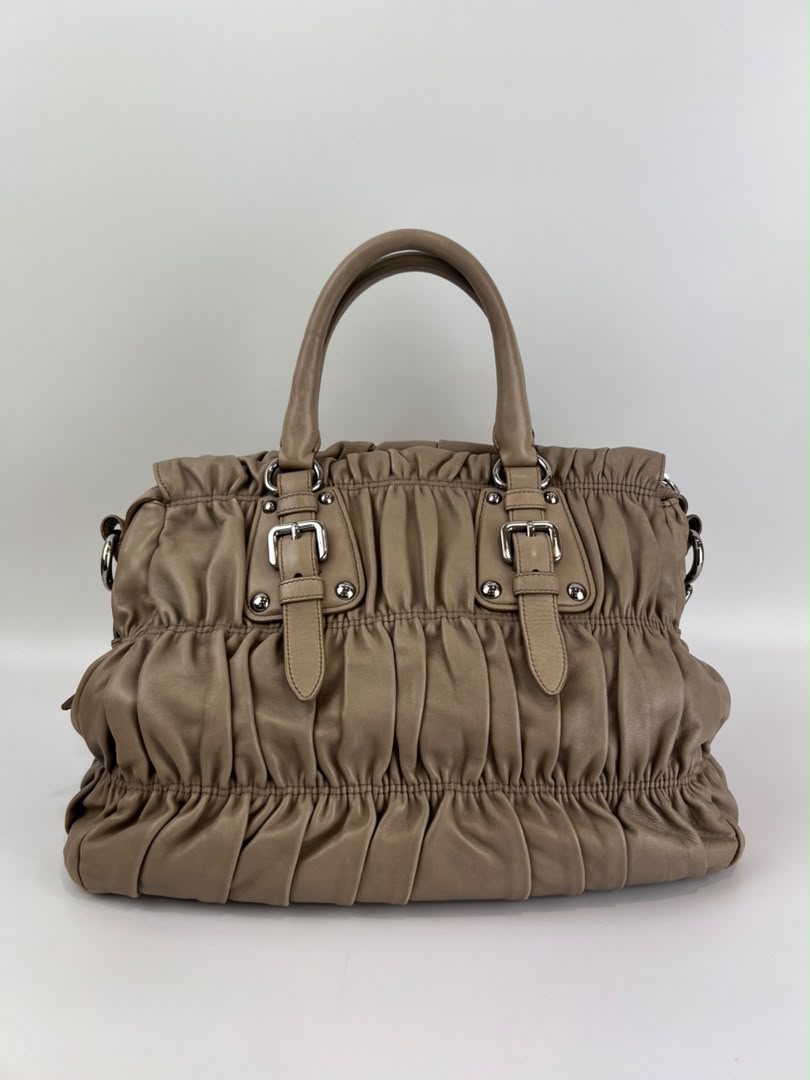 BN1336 Juta Nappa Gaufre 2 Way Zipped Tote