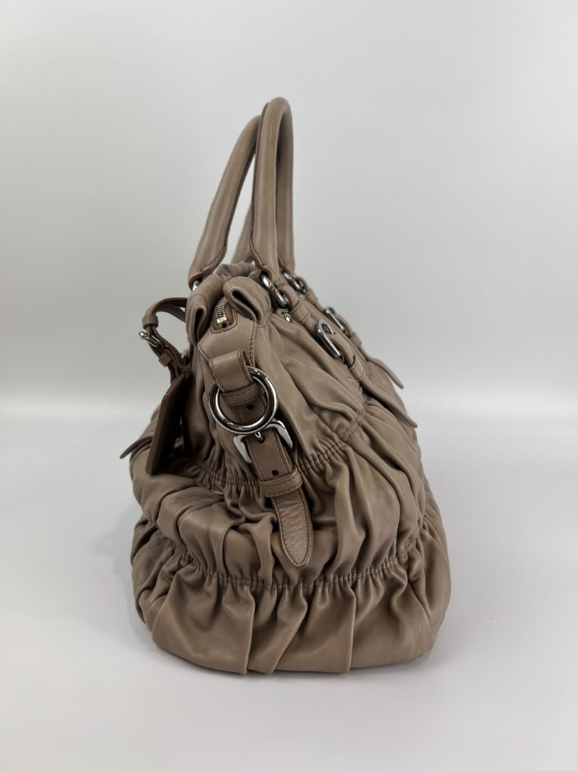 BN1336 Juta Nappa Gaufre 2 Way Zipped Tote