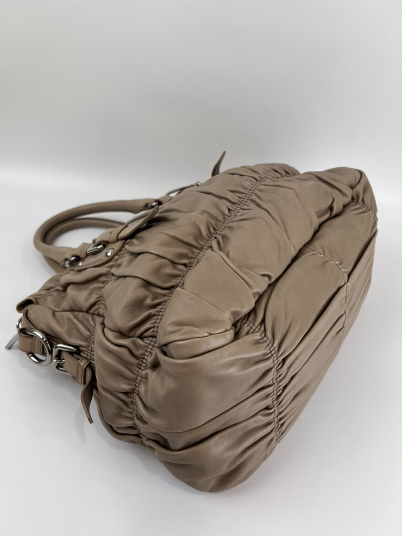 BN1336 Juta Nappa Gaufre 2 Way Zipped Tote