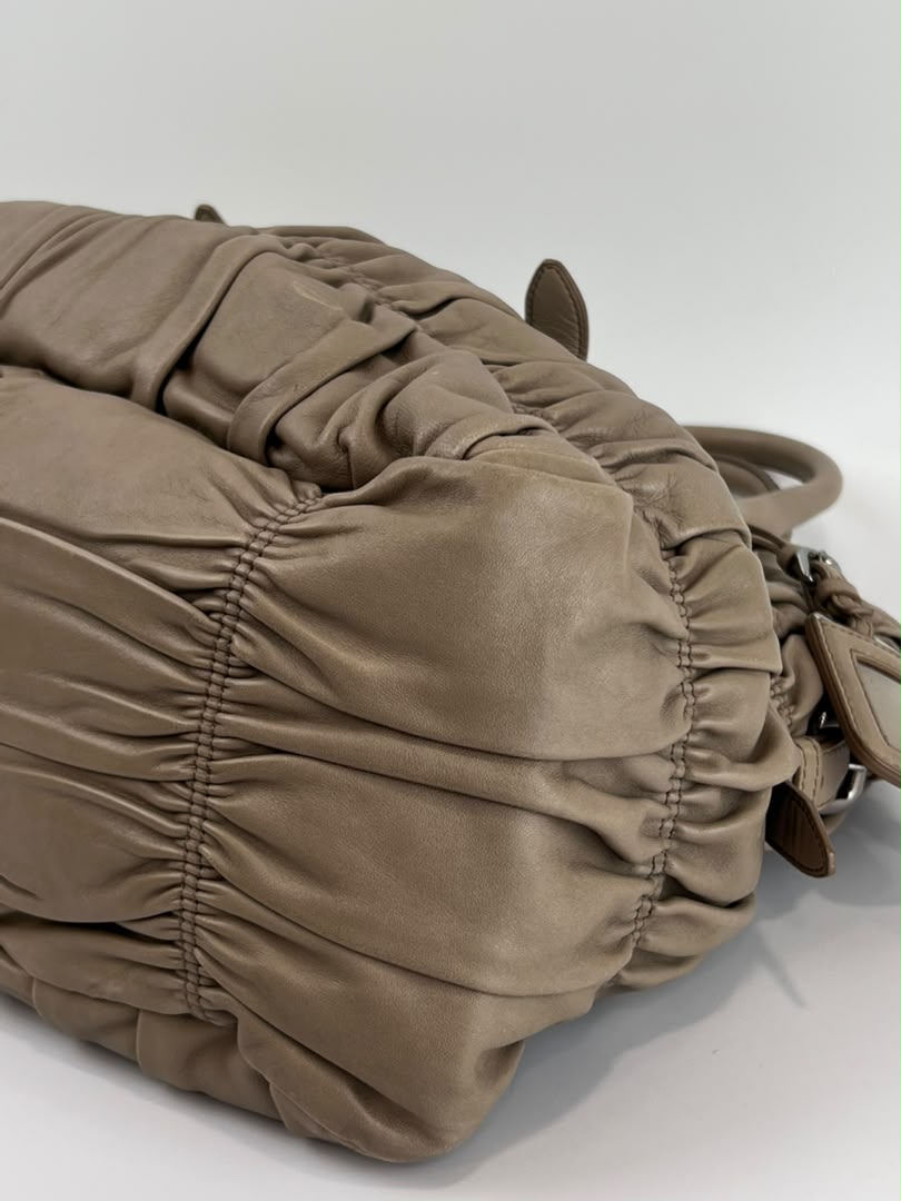 BN1336 Juta Nappa Gaufre 2 Way Zipped Tote
