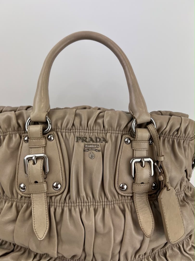 BN1336 Juta Nappa Gaufre 2 Way Zipped Tote