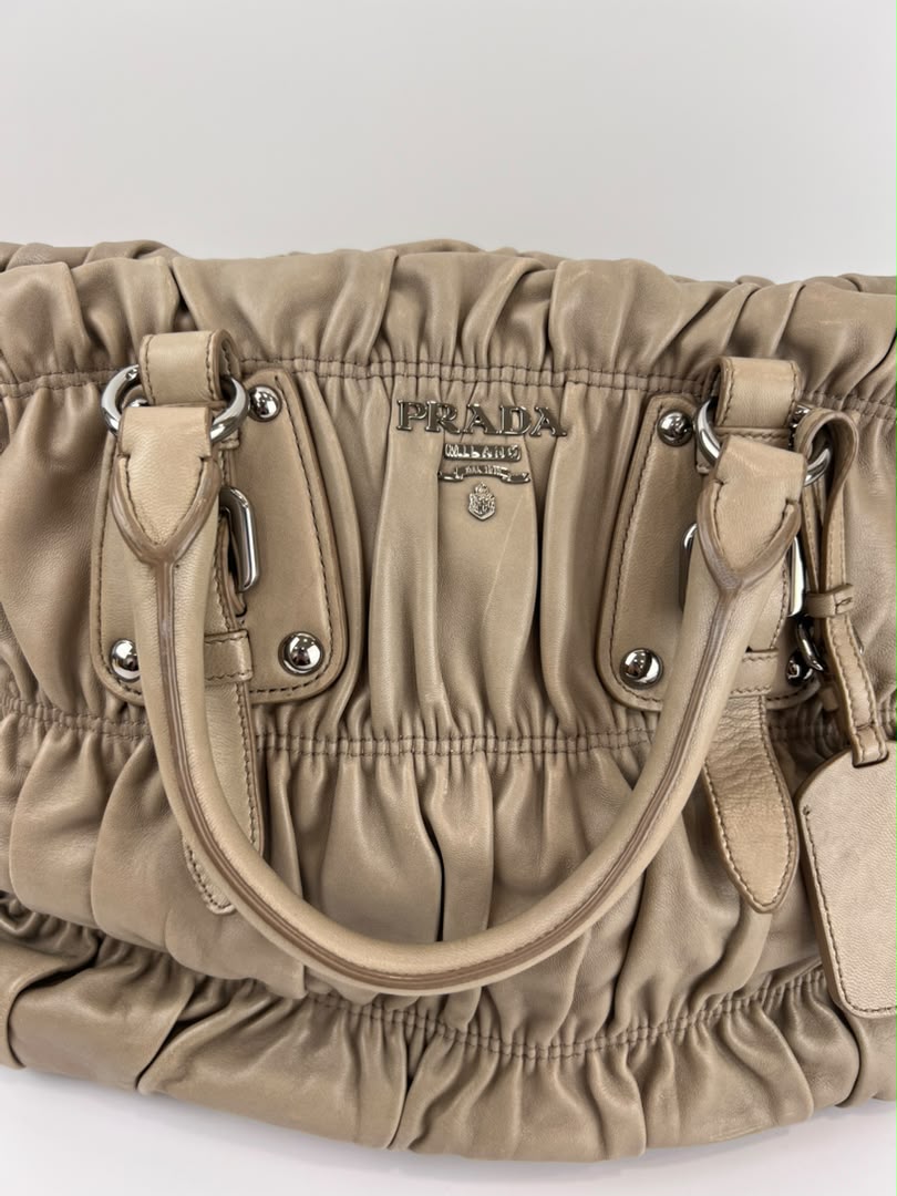 BN1336 Juta Nappa Gaufre 2 Way Zipped Tote