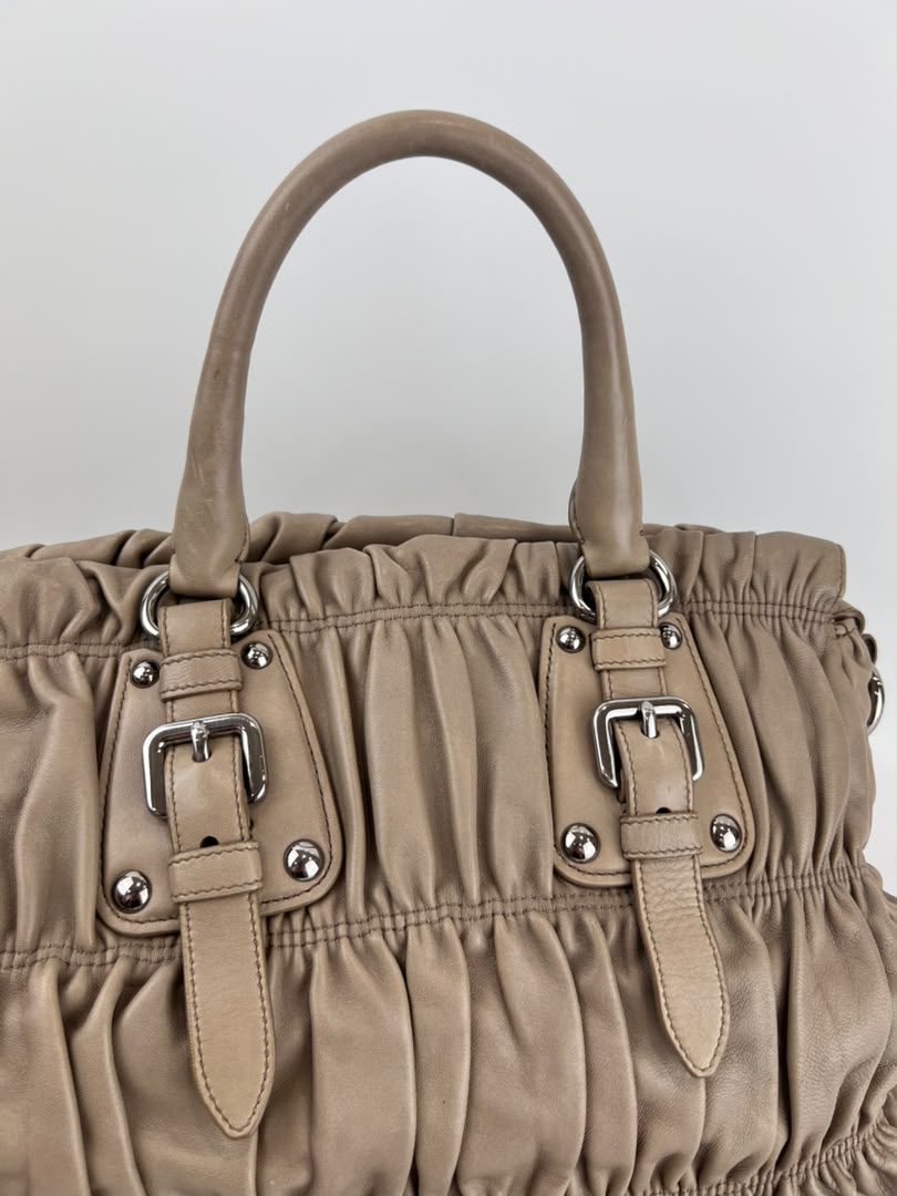 BN1336 Juta Nappa Gaufre 2 Way Zipped Tote