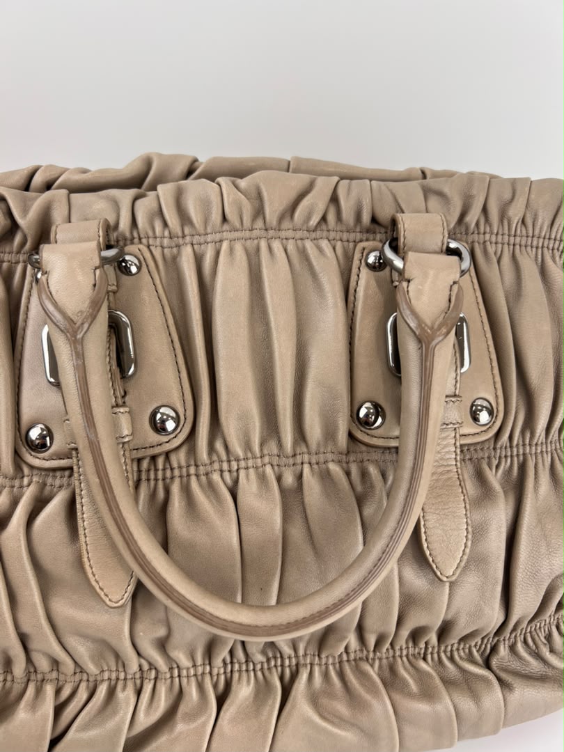 BN1336 Juta Nappa Gaufre 2 Way Zipped Tote