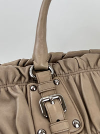 BN1336 Juta Nappa Gaufre 2 Way Zipped Tote
