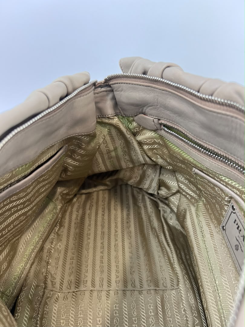 BN1336 Juta Nappa Gaufre 2 Way Zipped Tote