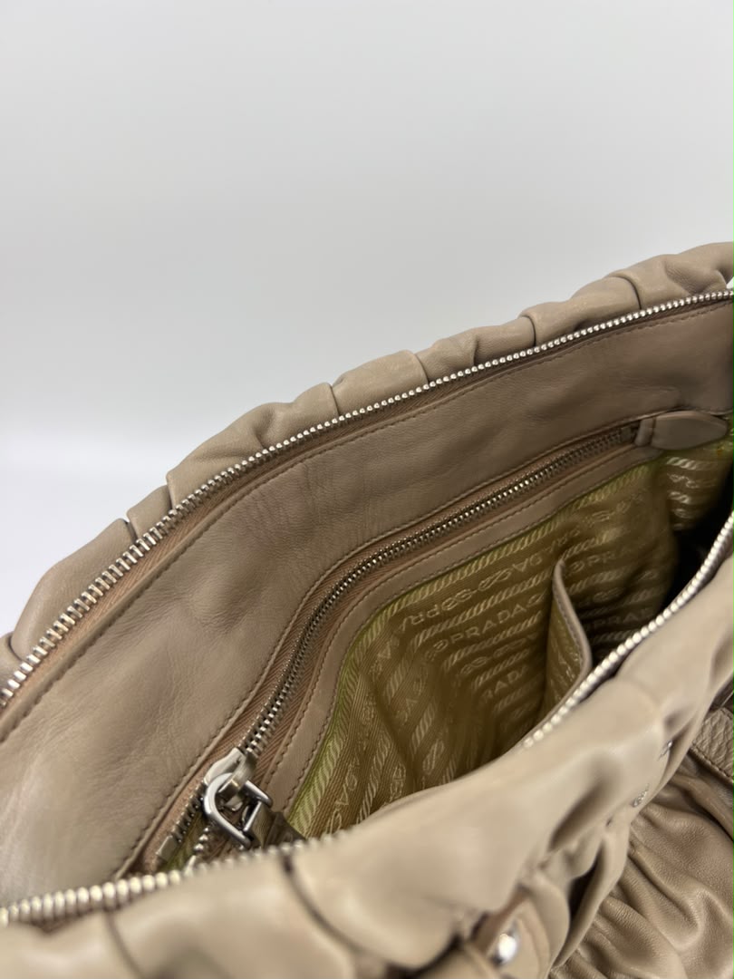 BN1336 Juta Nappa Gaufre 2 Way Zipped Tote