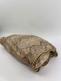 Beige Snakeskin Effect Falabella Tote