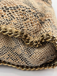 Beige Snakeskin Effect Falabella Tote