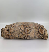 Beige Snakeskin Effect Falabella Tote