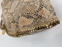 Beige Snakeskin Effect Falabella Tote