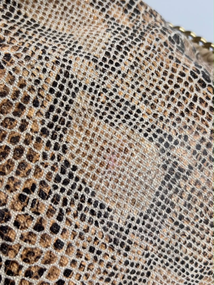 Beige Snakeskin Effect Falabella Tote