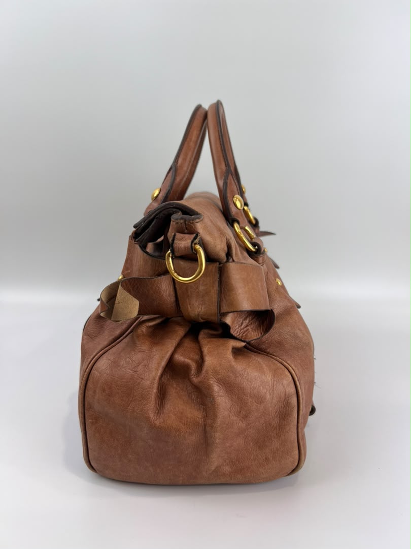 RT0365 Palissandro Vitello Lux Bow Bag