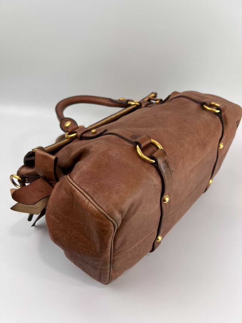 RT0365 Palissandro Vitello Lux Bow Bag