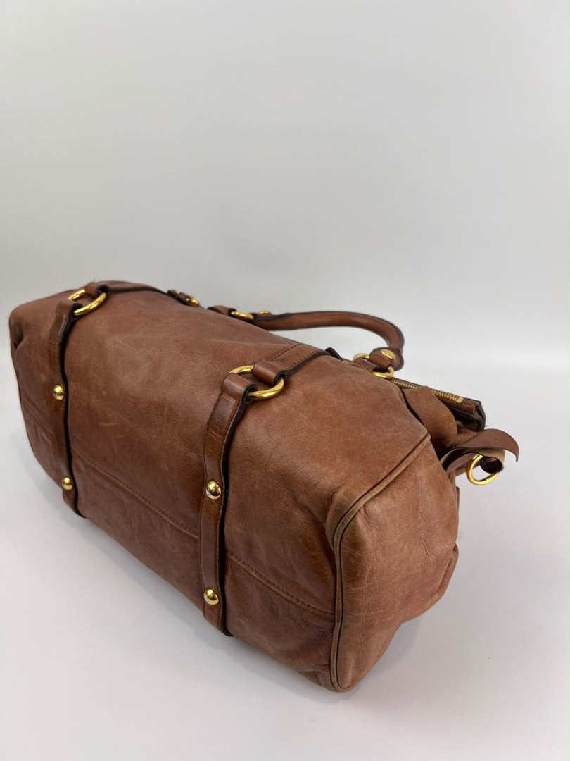 RT0365 Palissandro Vitello Lux Bow Bag