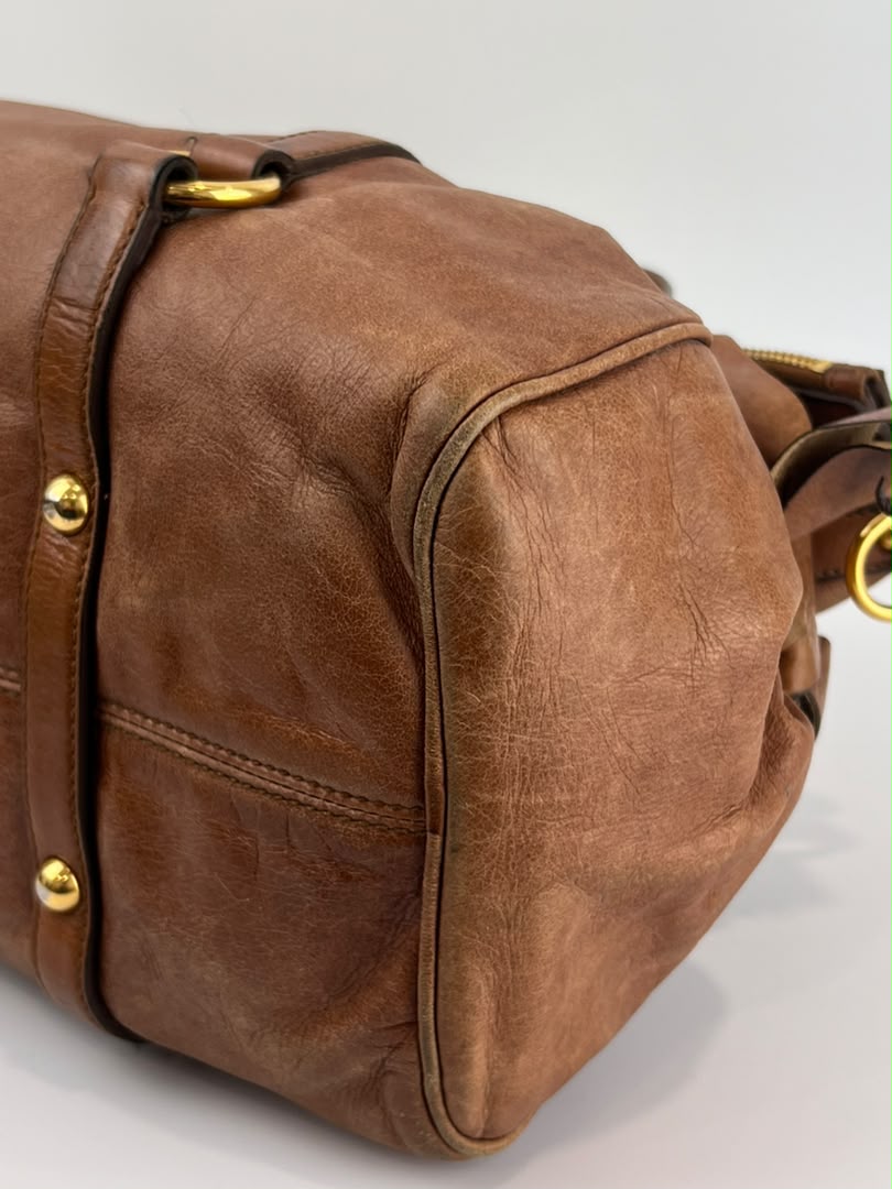 RT0365 Palissandro Vitello Lux Bow Bag