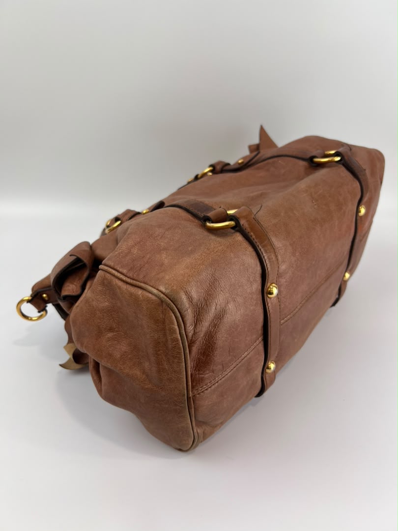 RT0365 Palissandro Vitello Lux Bow Bag