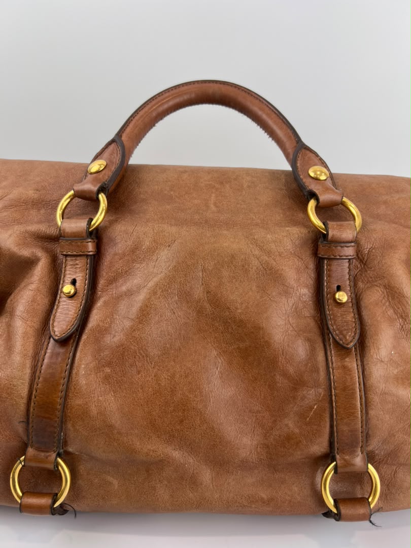 RT0365 Palissandro Vitello Lux Bow Bag