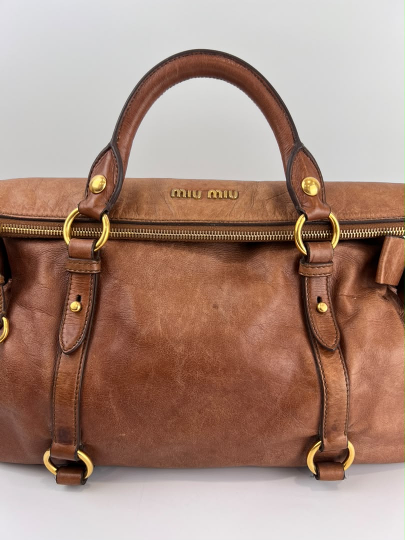 RT0365 Palissandro Vitello Lux Bow Bag