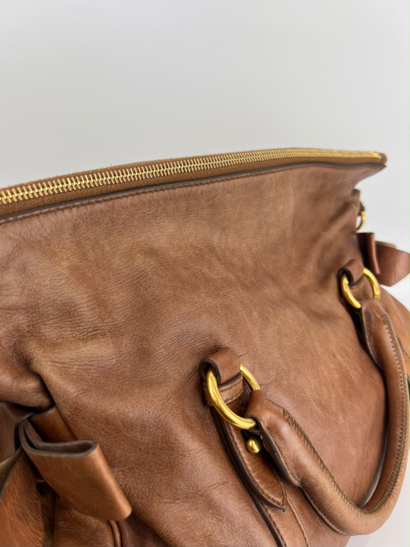 RT0365 Palissandro Vitello Lux Bow Bag