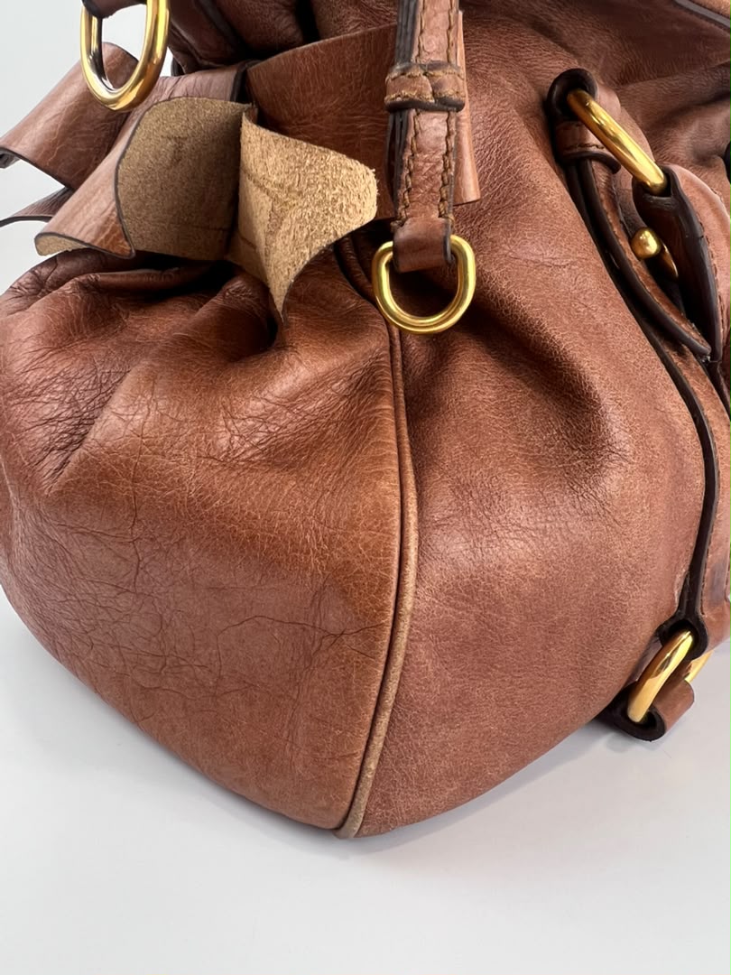 RT0365 Palissandro Vitello Lux Bow Bag