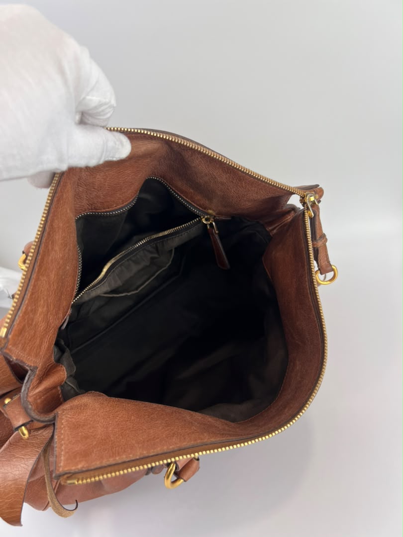 RT0365 Palissandro Vitello Lux Bow Bag