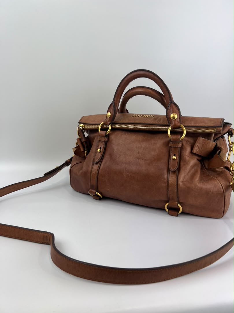 RT0365 Palissandro Vitello Lux Bow Bag