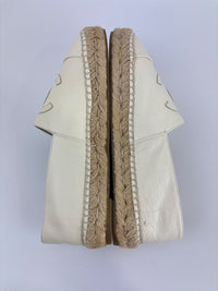 Espadrilles in White Lambskin Size 39