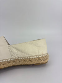Espadrilles in White Lambskin Size 39