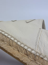 Espadrilles in White Lambskin Size 39