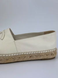 Espadrilles in White Lambskin Size 39