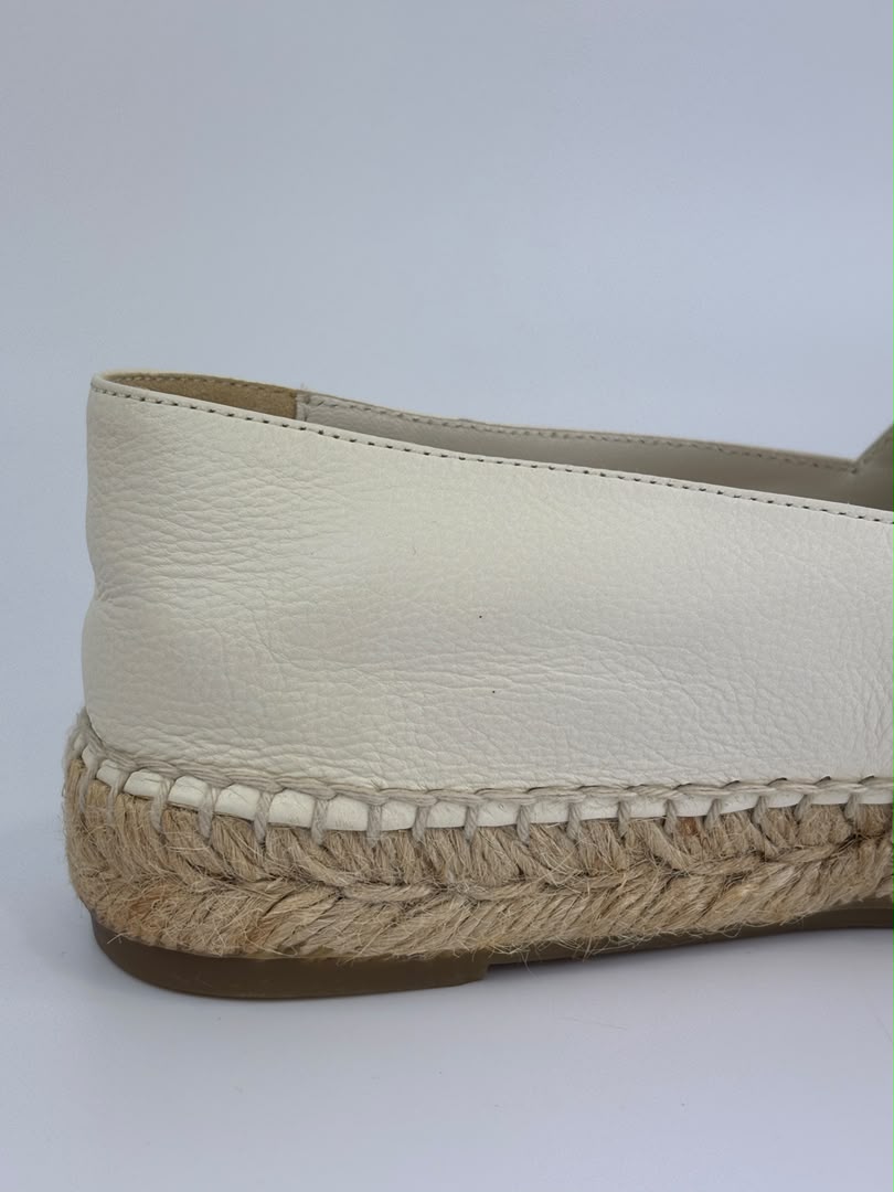 Espadrilles in White Lambskin Size 39