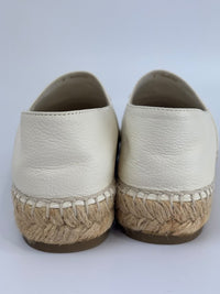 Espadrilles in White Lambskin Size 39