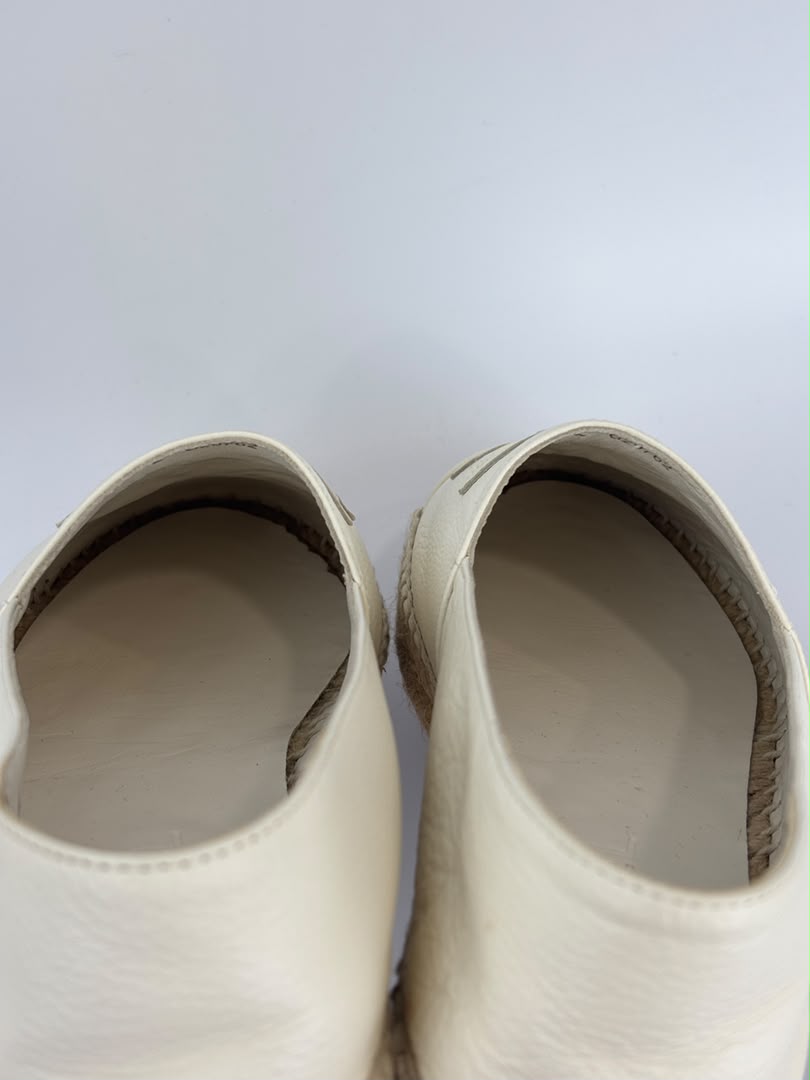 Espadrilles in White Lambskin Size 39