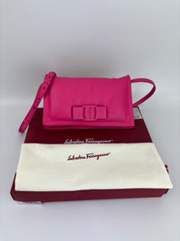 Calfskin Mini Viva Bow Shoulder Bag in Pink