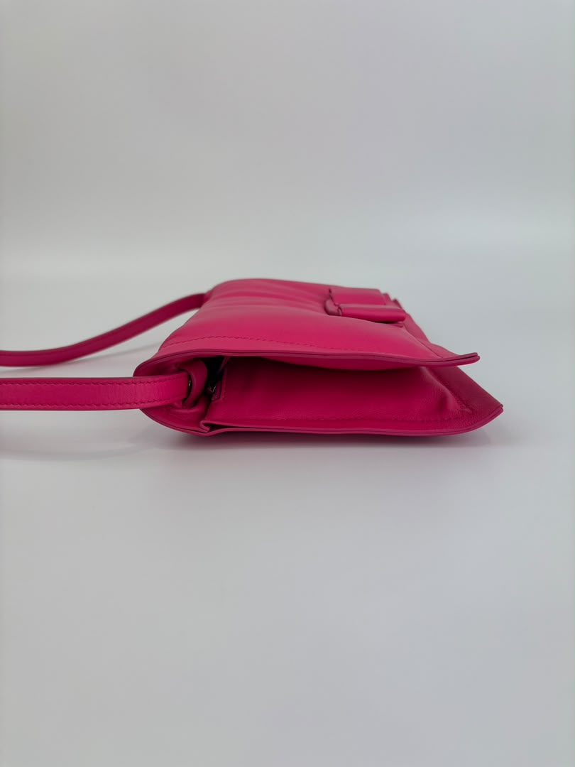 Calfskin Mini Viva Bow Shoulder Bag in Pink