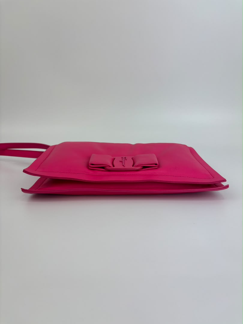 Calfskin Mini Viva Bow Shoulder Bag in Pink