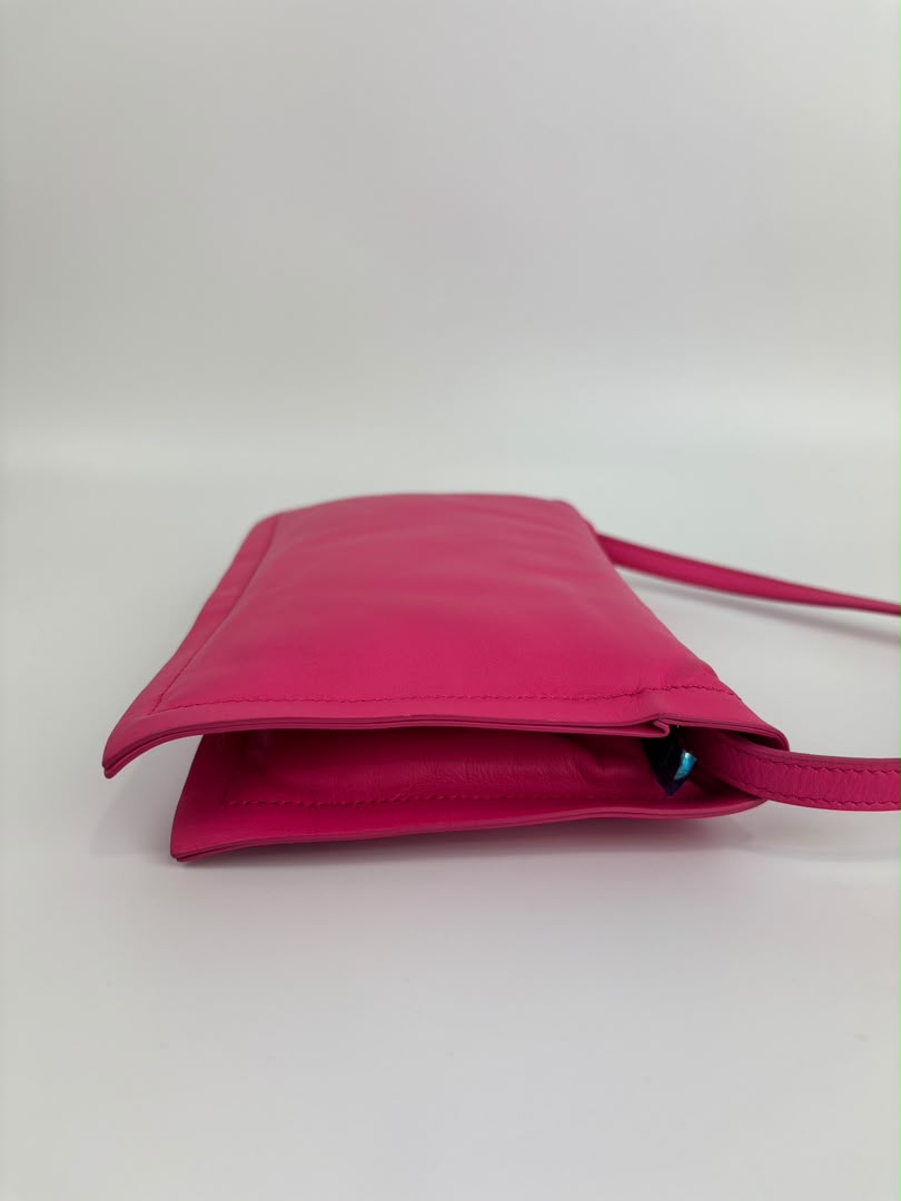 Calfskin Mini Viva Bow Shoulder Bag in Pink