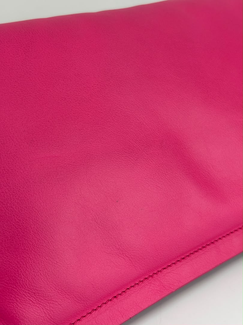 Calfskin Mini Viva Bow Shoulder Bag in Pink