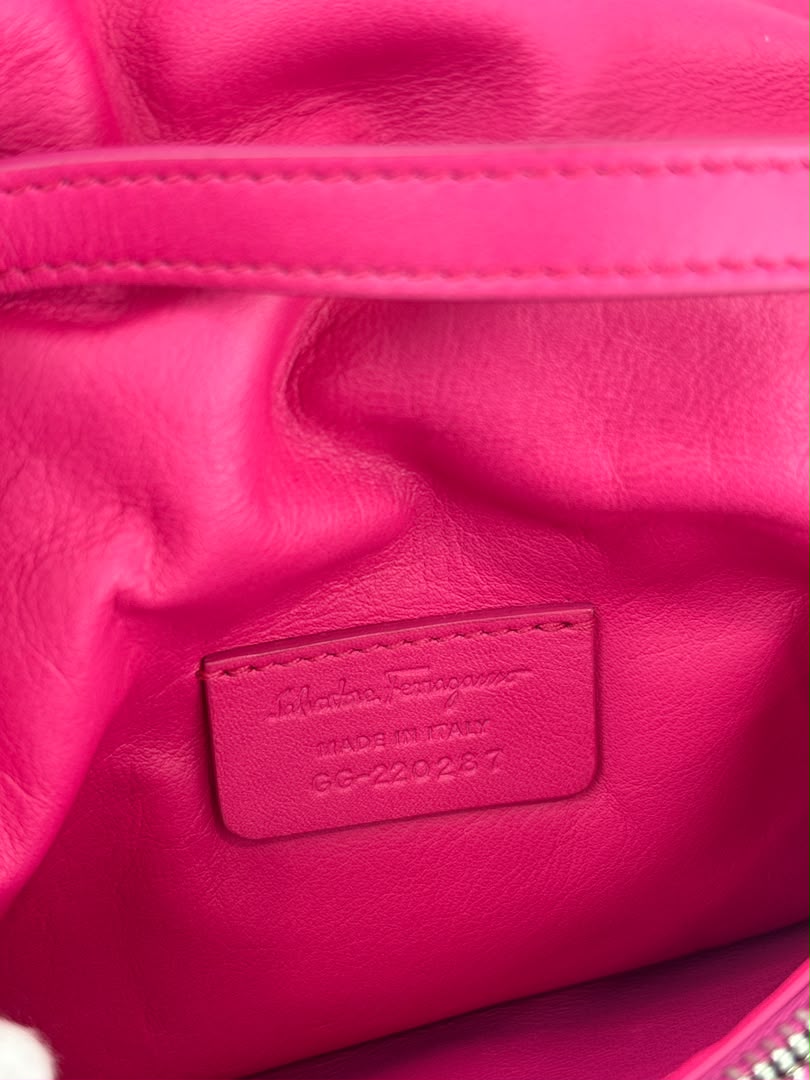 Calfskin Mini Viva Bow Shoulder Bag in Pink