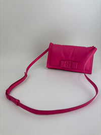 Calfskin Mini Viva Bow Shoulder Bag in Pink